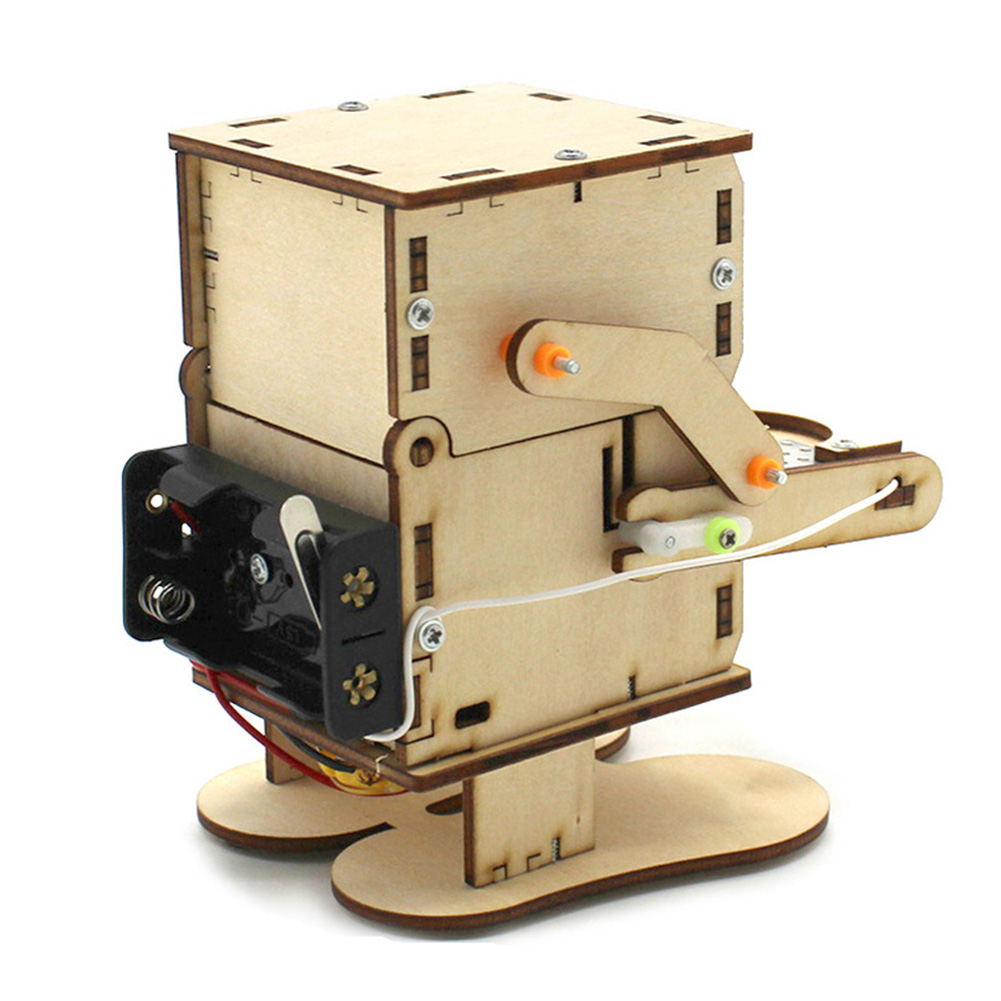 Wooden Assemble DIY Robot Eati - Science Project Kit 评论和价格