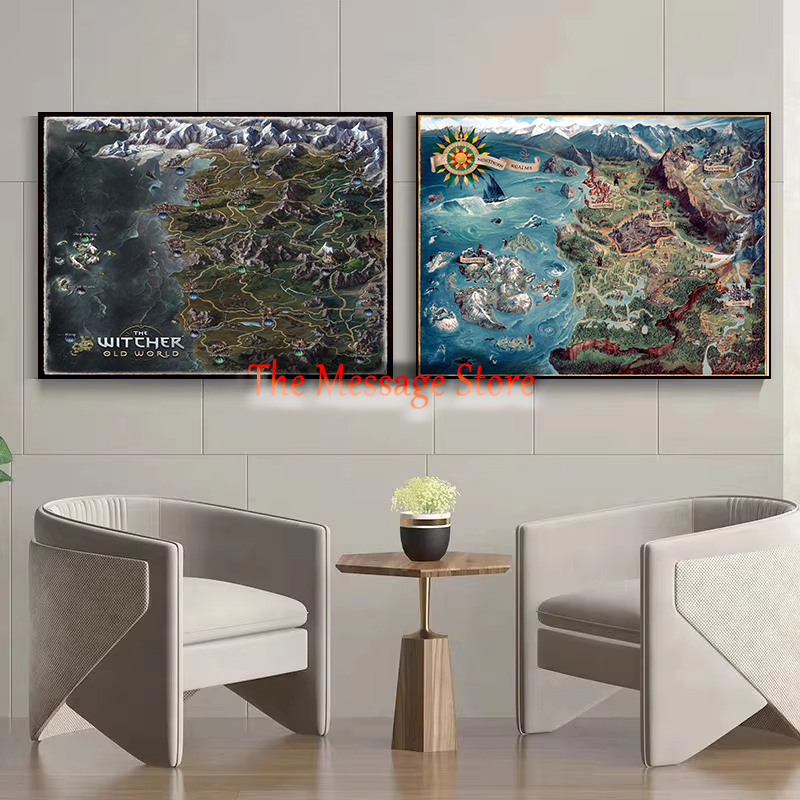 Witcher World Map Continent Lo - Star Map Poster 评论和价格